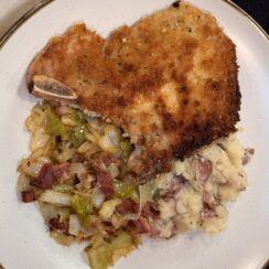 Pork Chops and Cabbage with Bacon