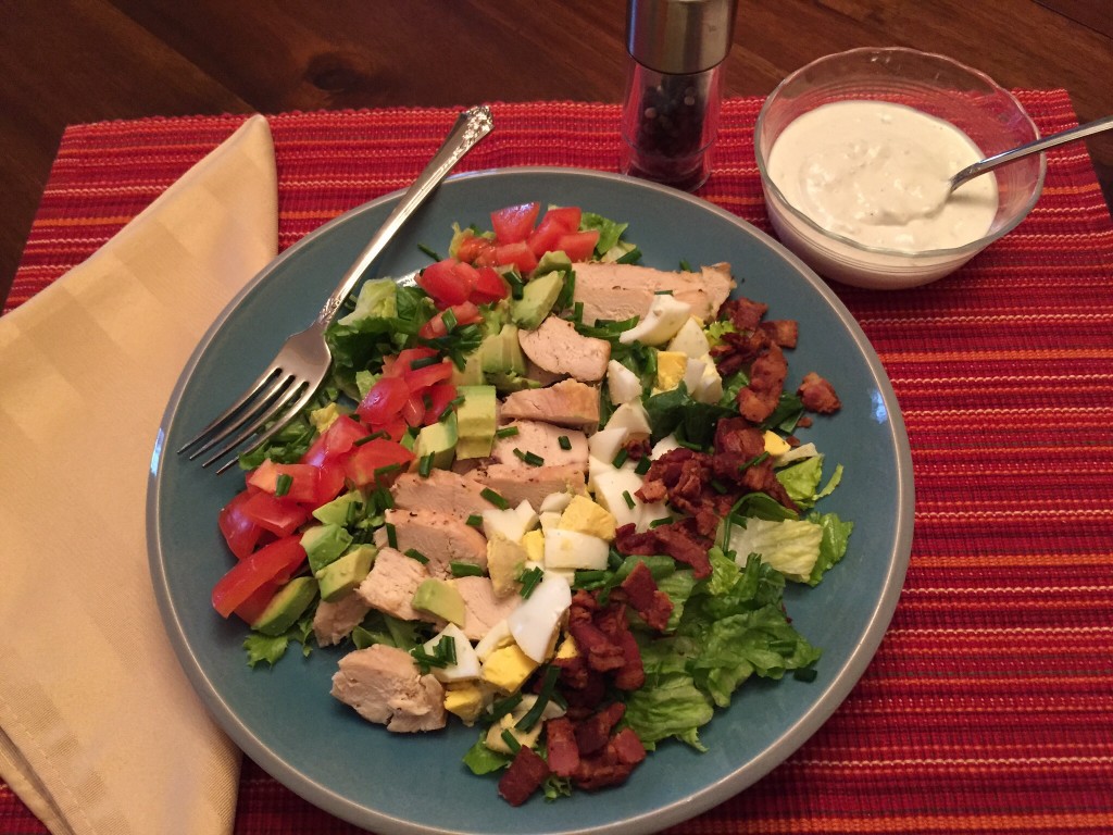 Cobb Salad and Blue Cheese Dressing