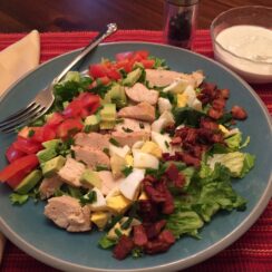 Cobb Salad and Blue Cheese Dressing