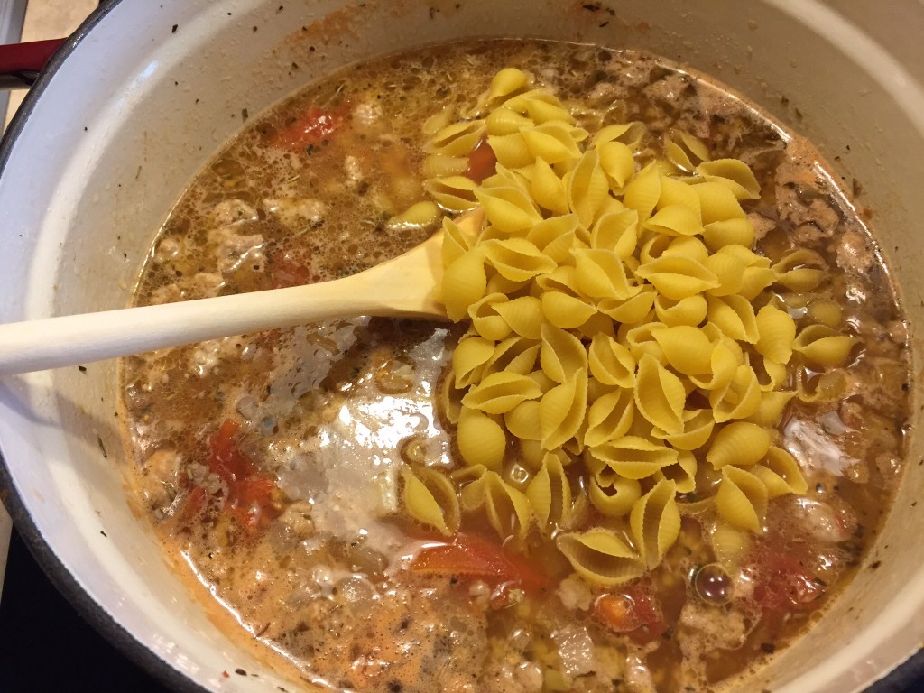 Sausage and Spinach Ragout