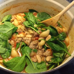 Sausage and Spinach Ragout