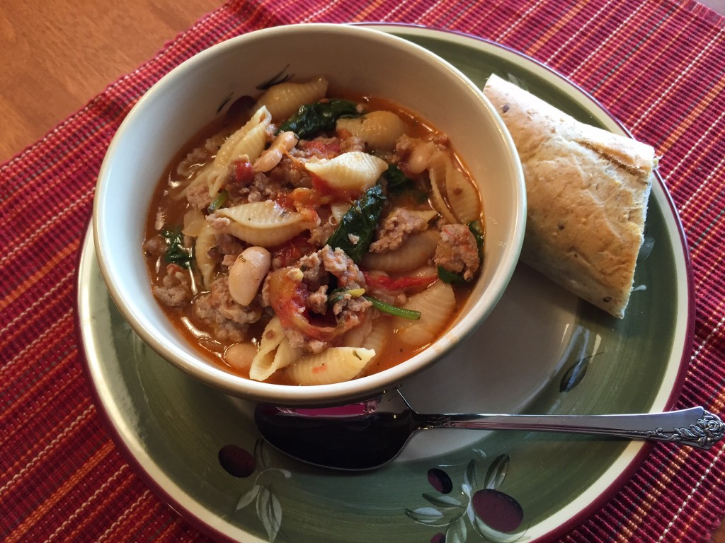 Sausage and Spinach Ragout