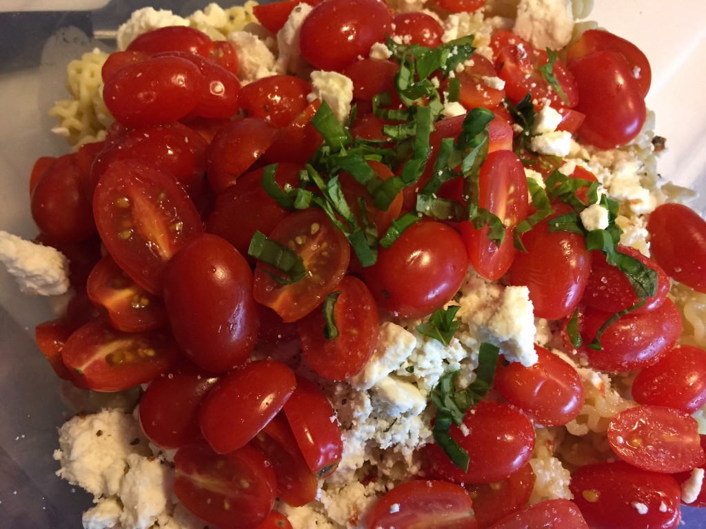 Tomato, Basil and Feta Pasta Salad