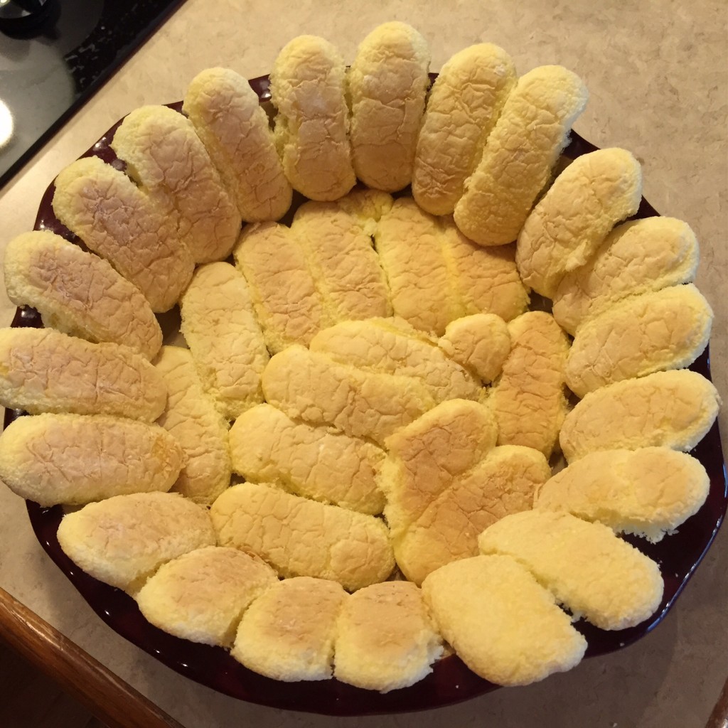 Ladyfingers form the crust.