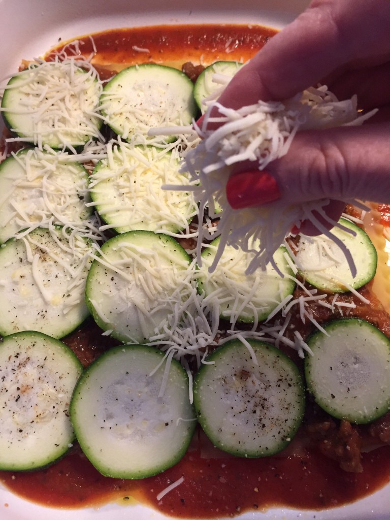 layer the ingredients in a baking dish