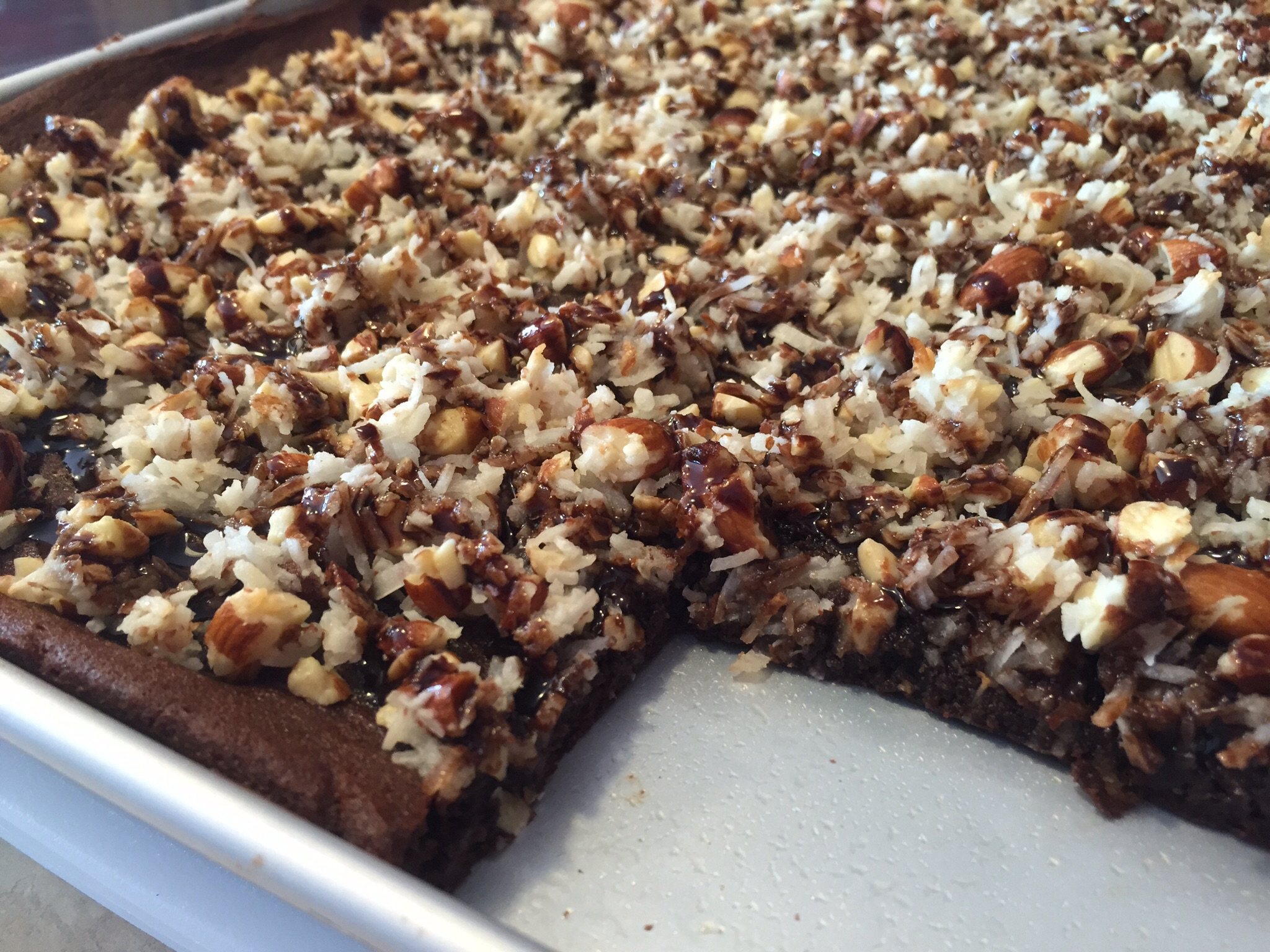 Almond Joy Brownie Bars