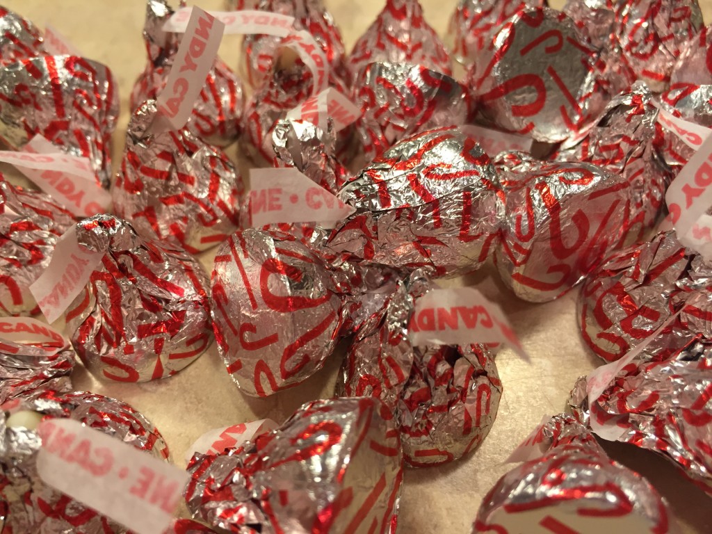 White Chocolate Peppermint Kisses