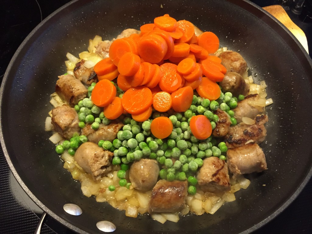 Bratwurst and Cornbread Casserole