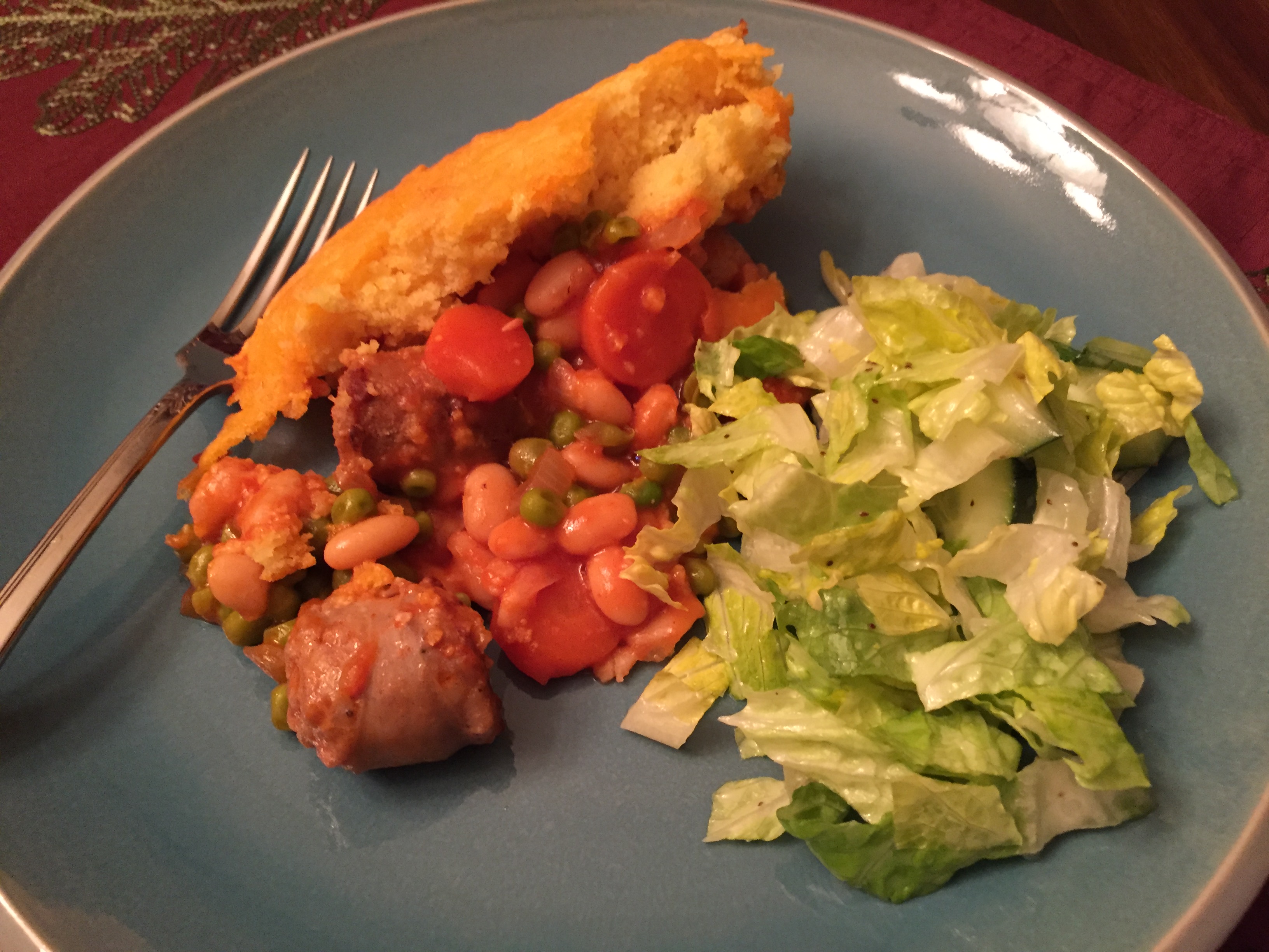 Bratwurst and Cornbread Casserole