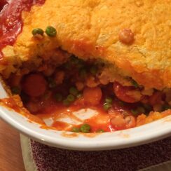 Bratwurst and Cornbread Casserole