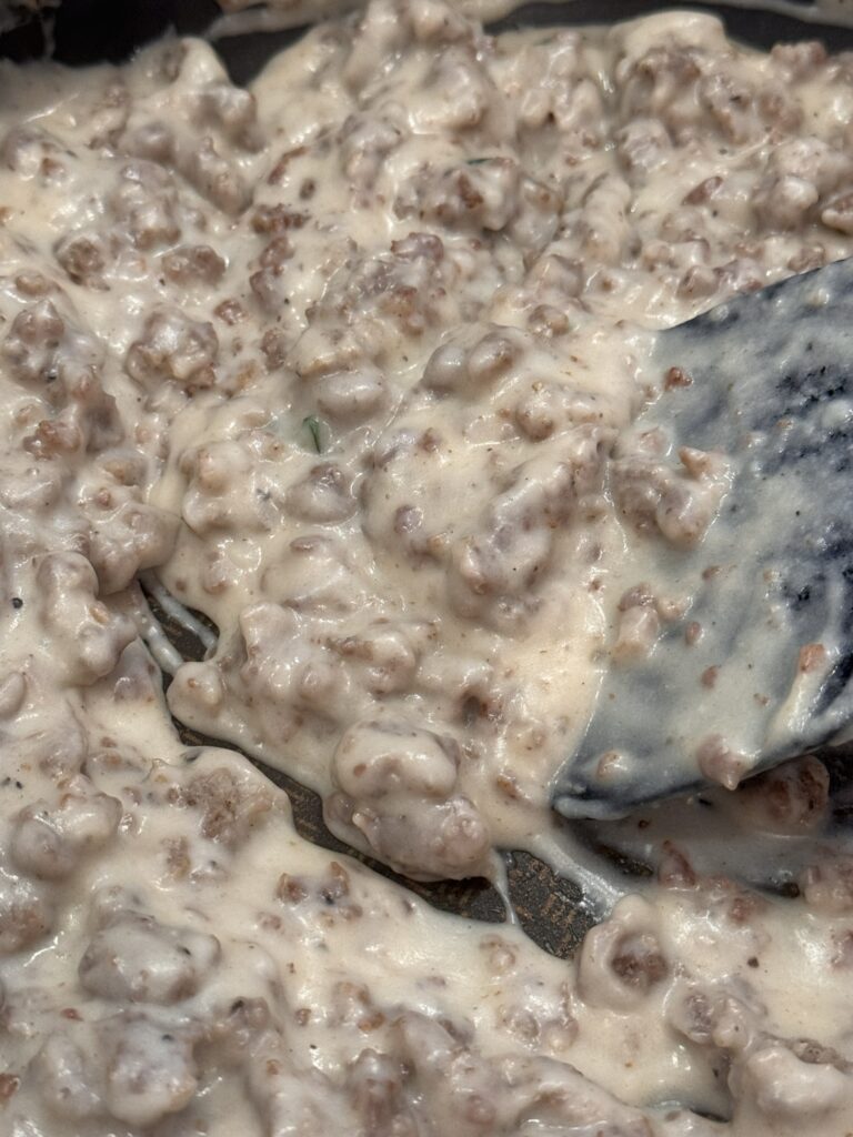 Easy Sausage Gravy and Biscuits