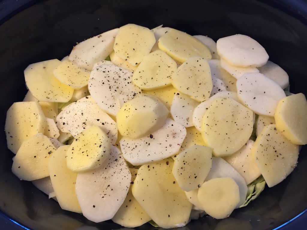 layer potato slices over all