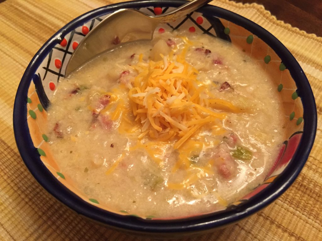 Cheesy Cauliflower Soup