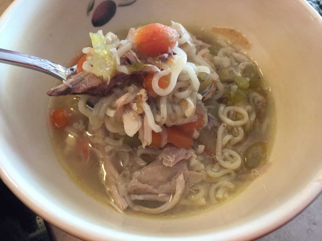 Chicken Soup with Ramen Noodles