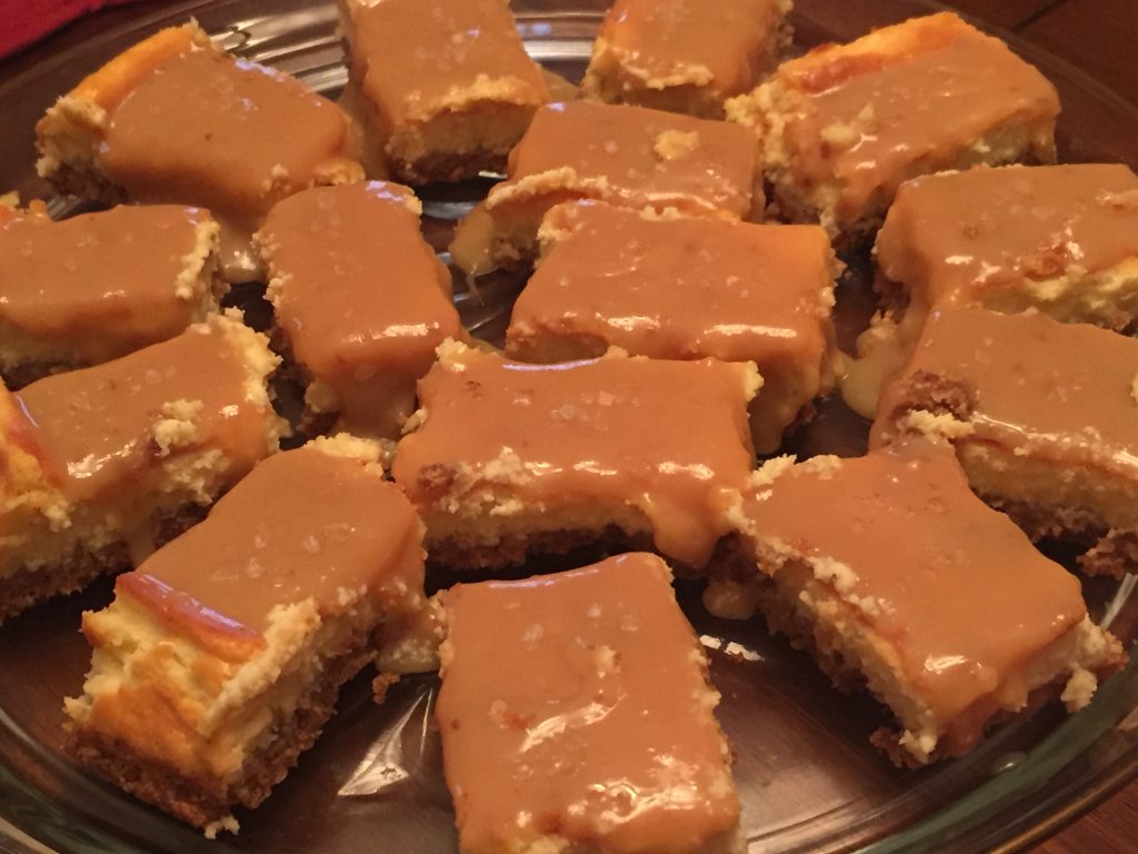 Salted Caramel Cheesecake Bars