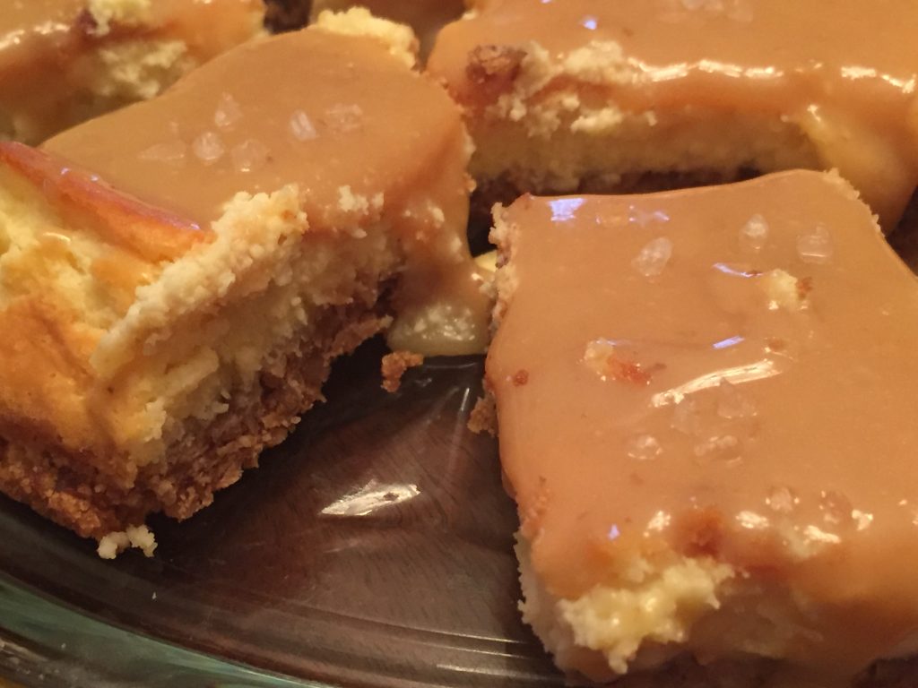 Salted Caramel Cheesecake Bars