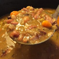 Slow-Cooker Ham and 12 Bean Soup