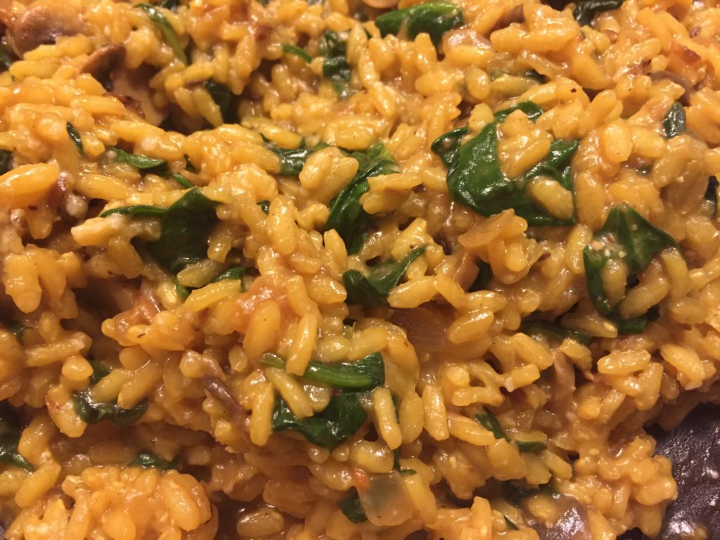 Mushroom and Spinach Risotto