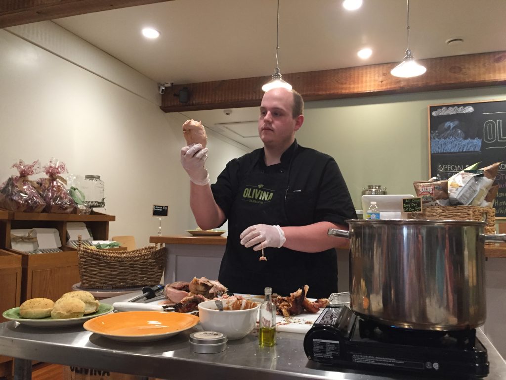 Chef Turner makes smoked chicken.