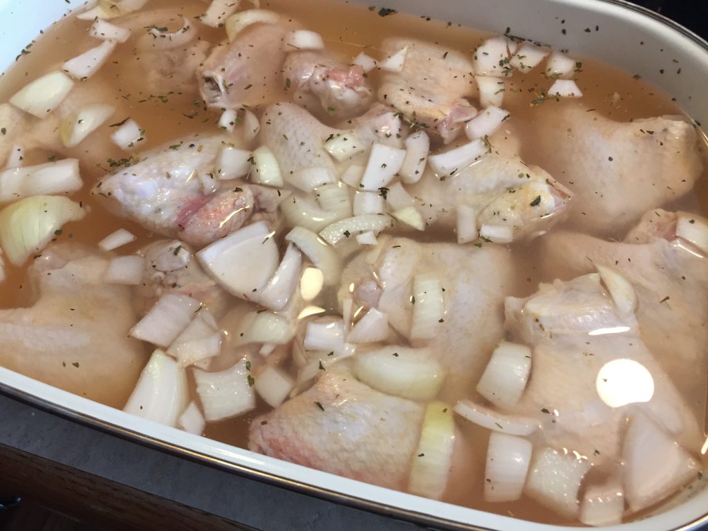 chicken wings in brine