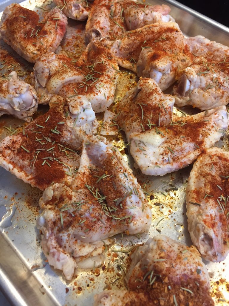 seasoned chicken wings