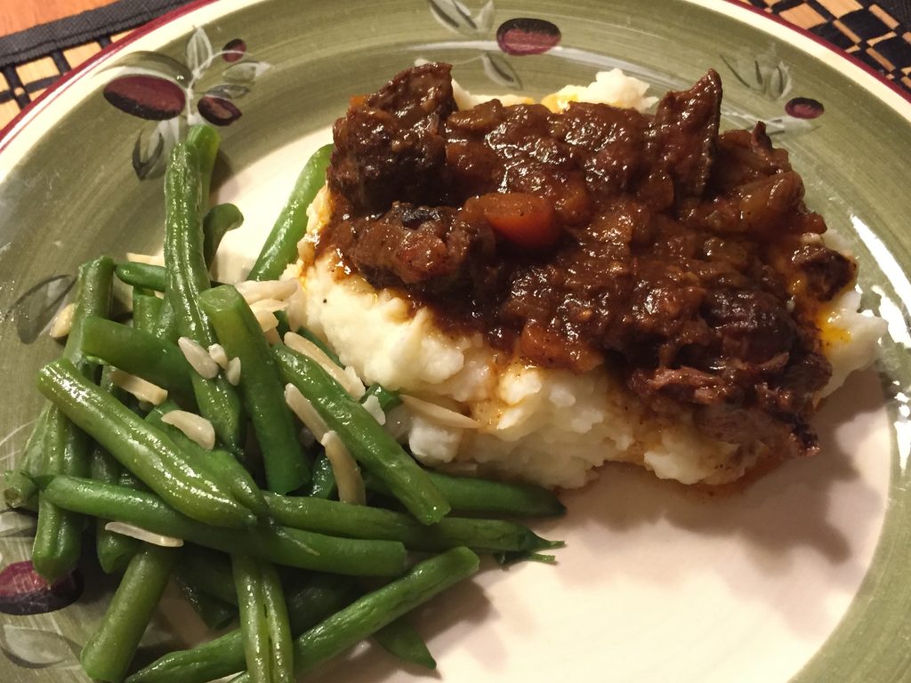 Braised beef shanks.