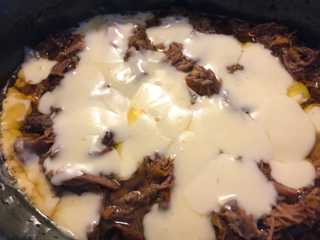 Slow-Cooker Cheesesteak Sandwiches