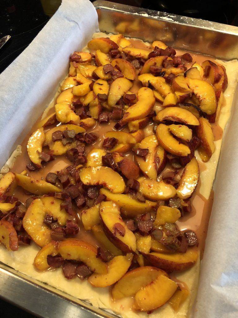 add the peach filling