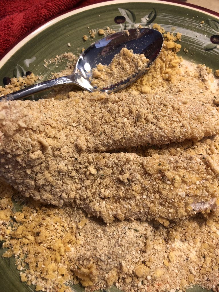 Breading for the catfish.