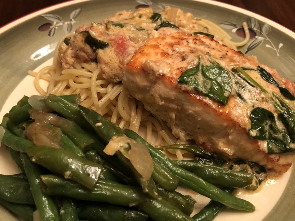 Tuscan Salmon with Pasta