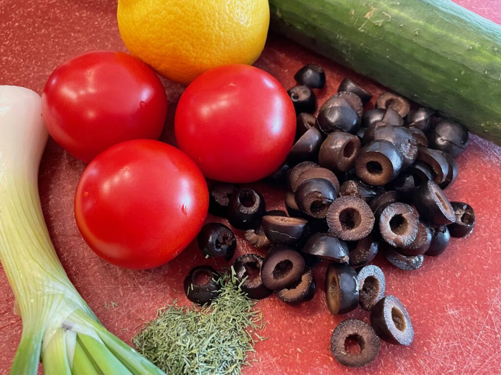 Ingredients for Mediterranean Couscous Salad