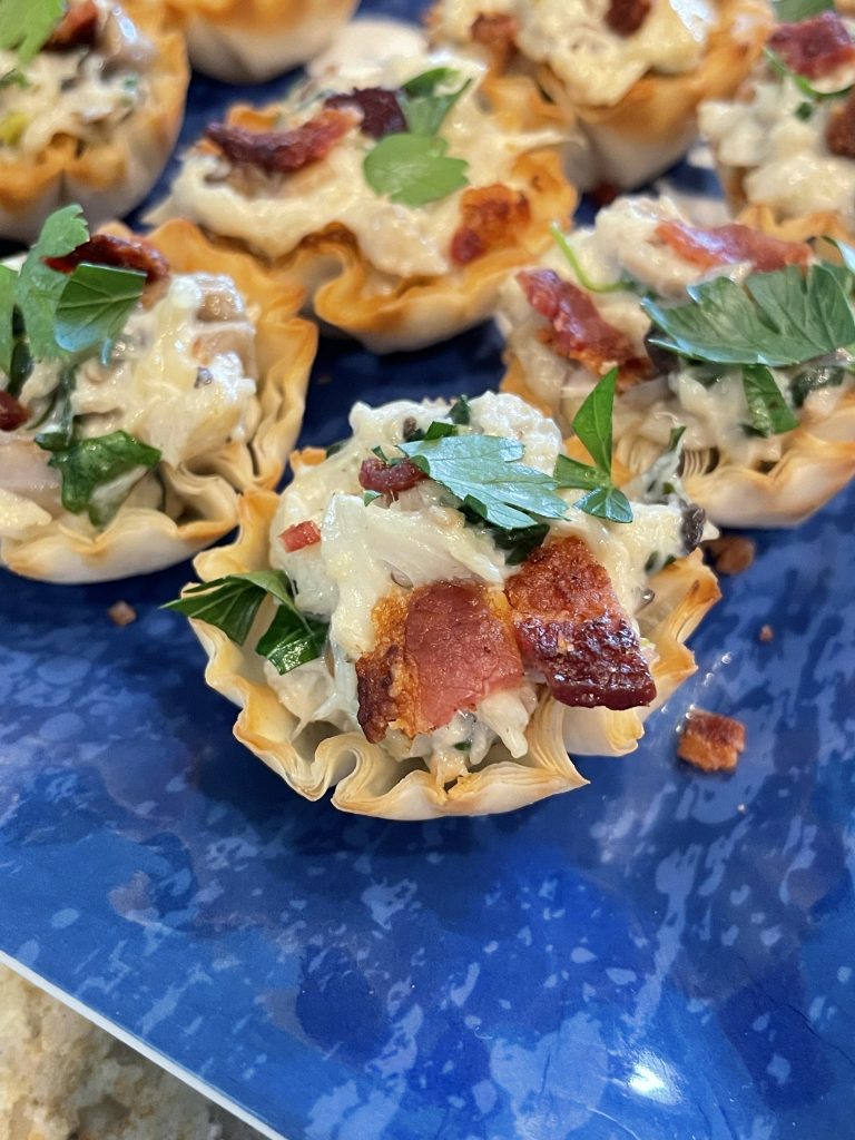 Crab and Bacon Phyllo Cups