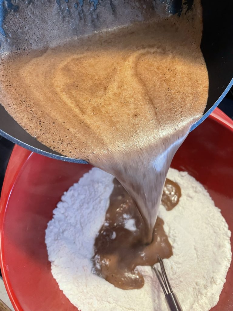 batter for CokeCola Cake