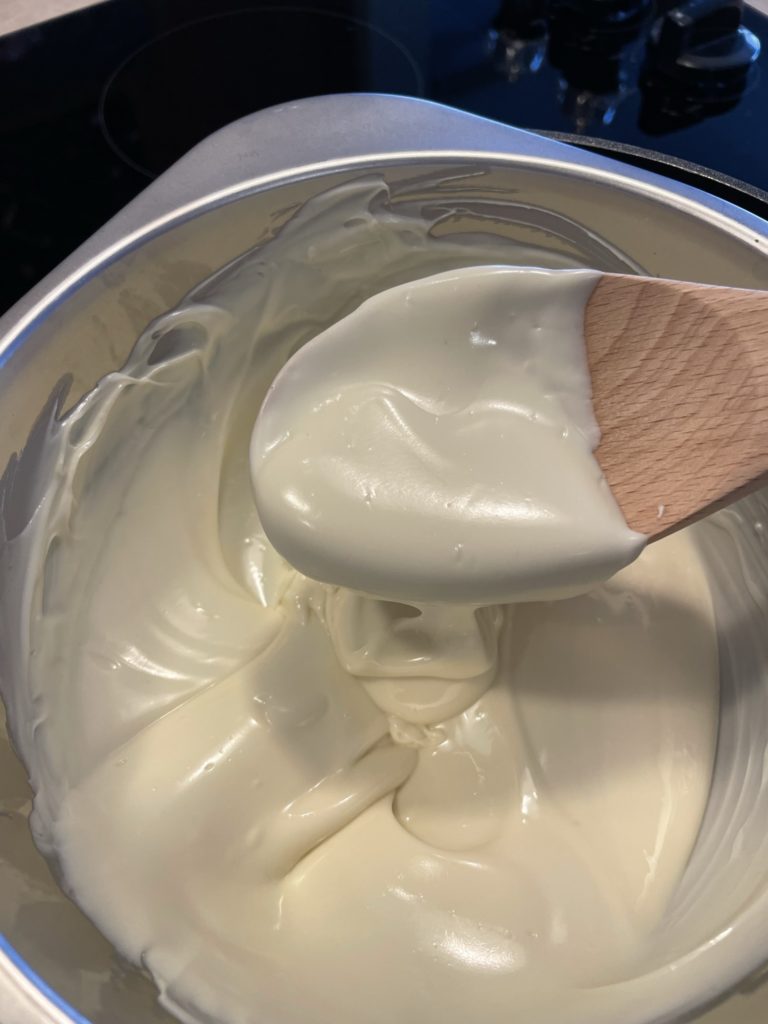 melted white chocolate