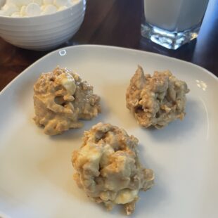 No Bake Peanut Butter Crunch Cookies