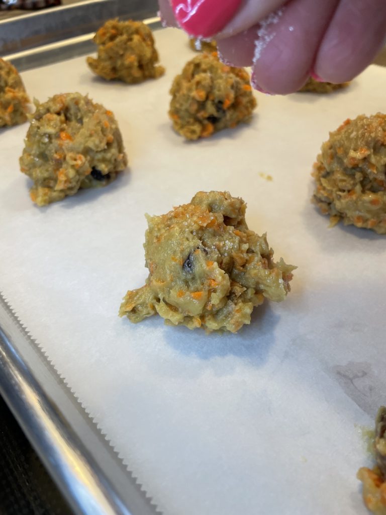 Making Carrot Cake Sandwich Cookies