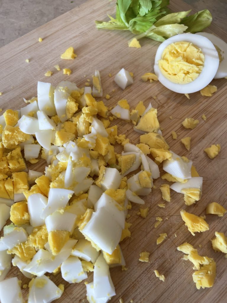 chopped eggs