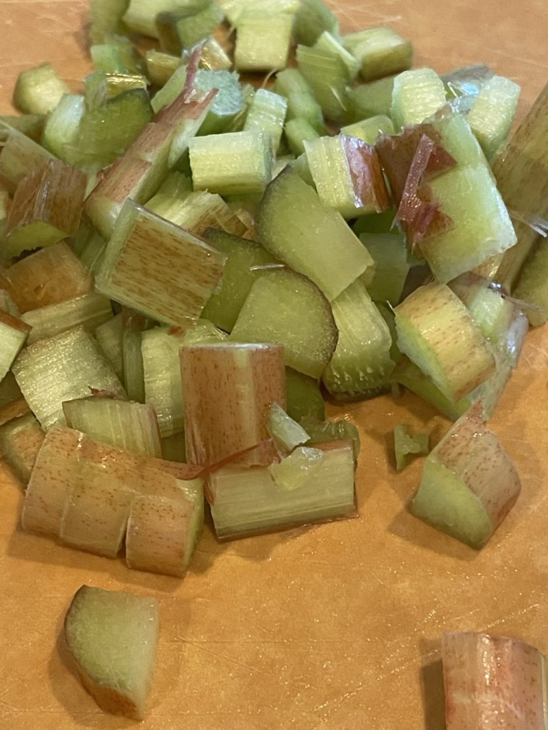 chopped rhubarb