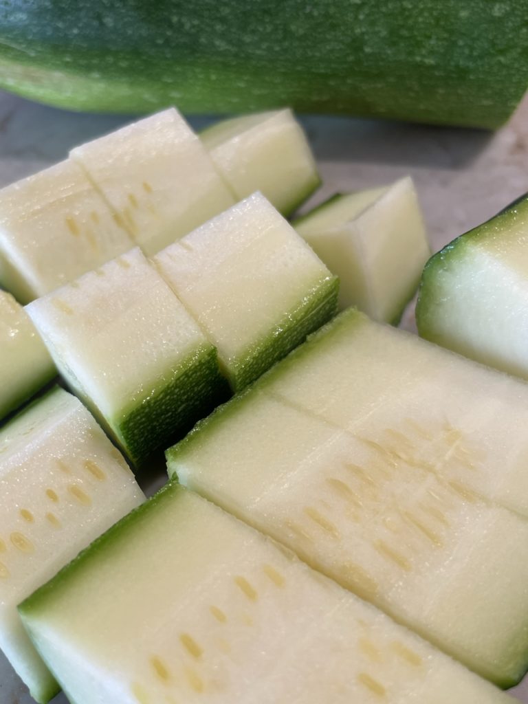 sliced fresh zucchini