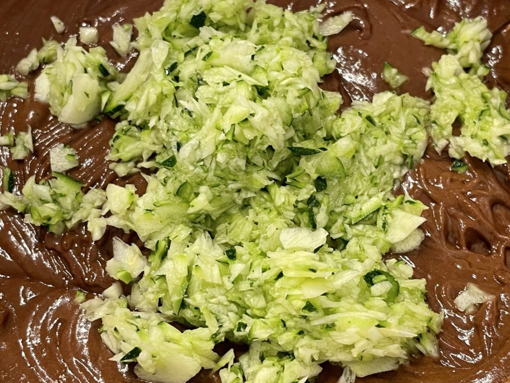 Making Chocolate Zucchini Bread