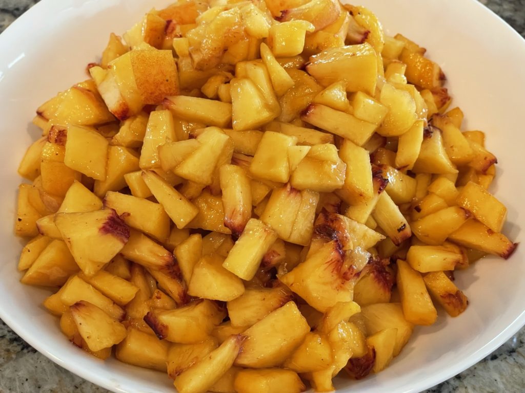 chopped peaches