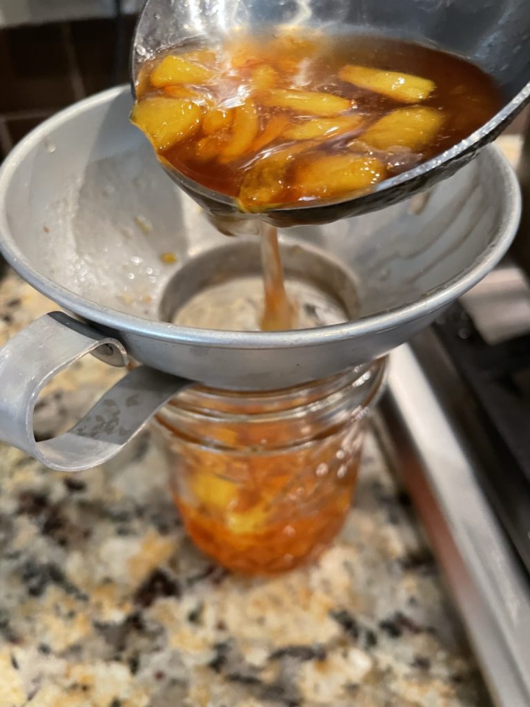 Making Ginger Peach Jam