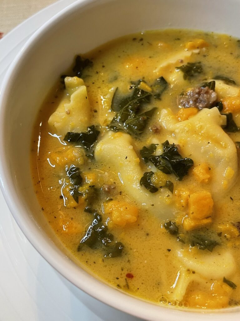 Creamy Sausage and Tortellini Soup