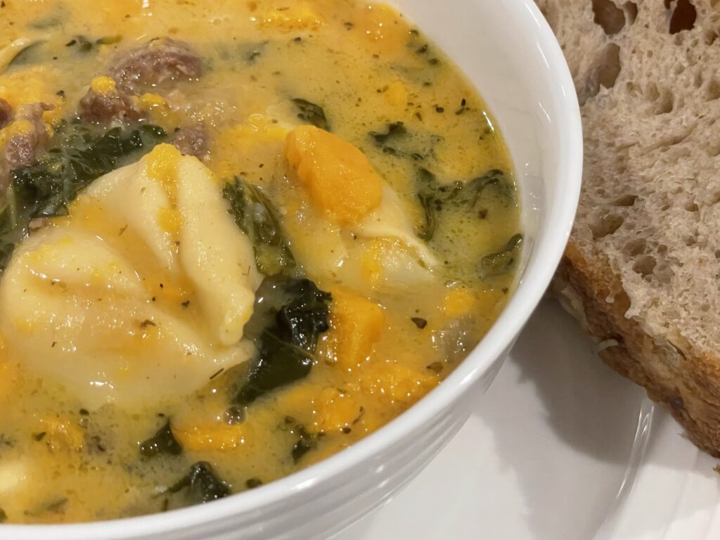 Creamy Sausage and Tortellini Soup