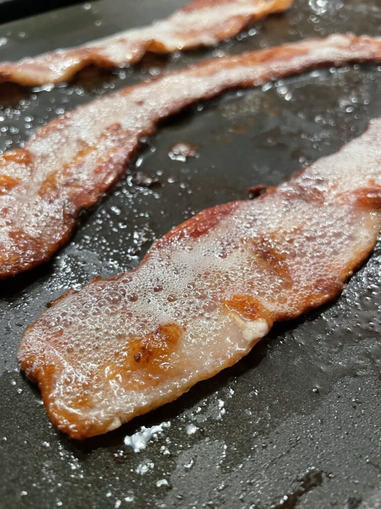 bacon on the griddle