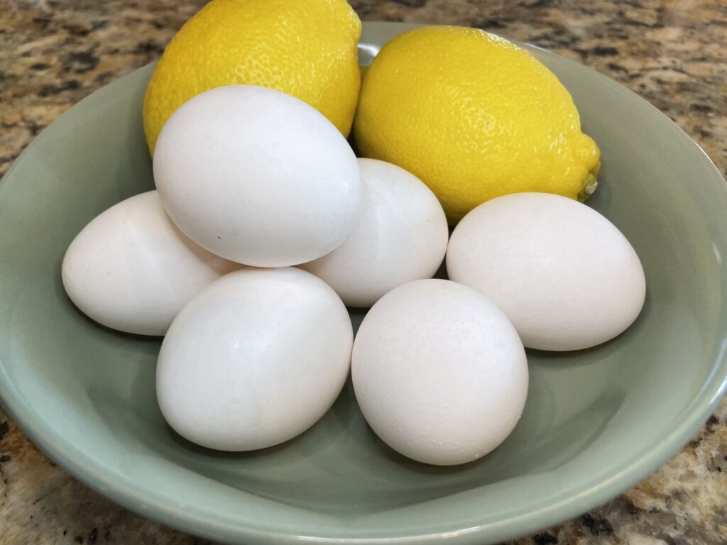 lemons and eggs at room temperature