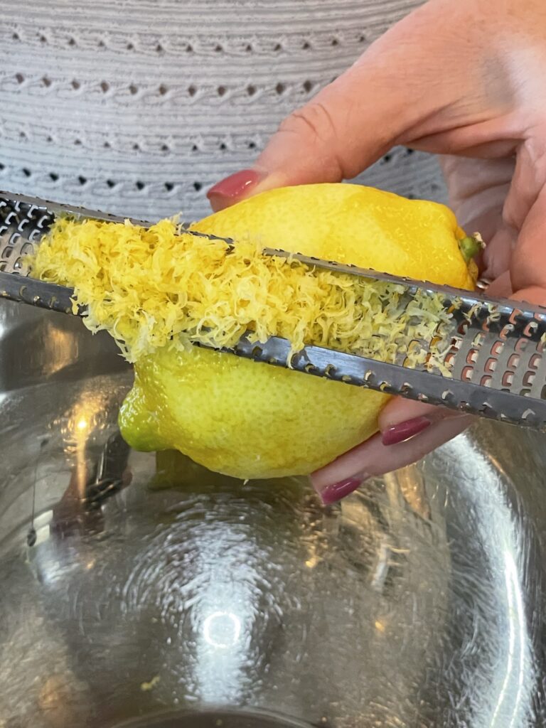 zesting a lemon