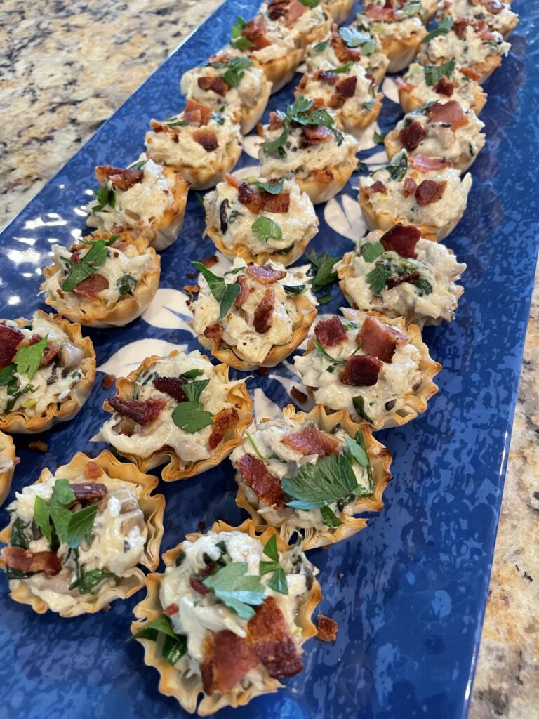 Crab and Bacon Phyllo Cups