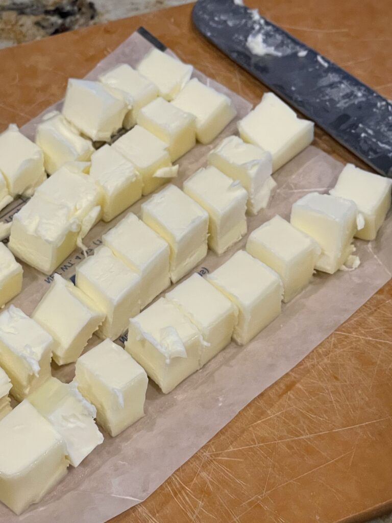 Cut butter into tiny cubes to soften it faster.