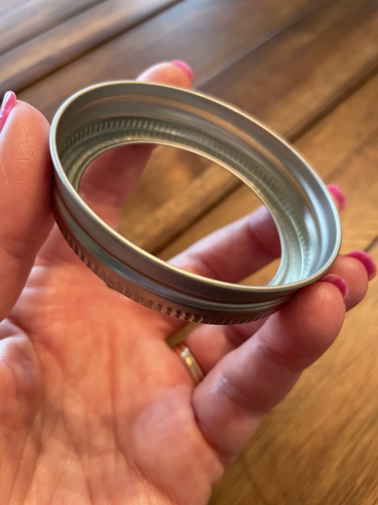 Use a metal ring from a mason jar as a cookie cutter.